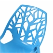LeisureMod Cornelia Modern Plastic Dining Side Chair in Solid Blue