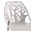 LeisureMod Cornelia Modern Plastic Dining Side Chair in Solid Gray