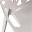 LeisureMod Cornelia Modern Plastic Dining Side Chair in Solid Gray