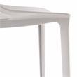 LeisureMod Cornelia Modern Plastic Dining Side Chair in Solid Gray