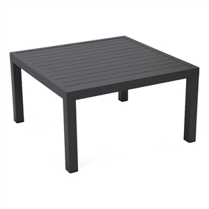 leisuremod hamilton modern outdoor patio aluminum coffee table