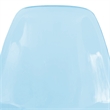 LeisureMod Cresco Molded Side Chair with Gold Base Set of 2 in Transparent Blue