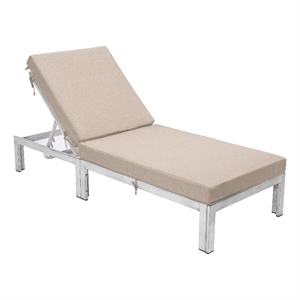 leisuremod chelsea weathered grey chaise lounge chair