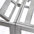 LeisureMod Chelsea Patio Weathered Grey Chaise Lounge Chair With Red Cushions