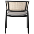 LeisureMod Ervilla Dining Chair With Steel Legs and Velvet Seat Beige