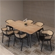 LeisureMod Ervilla Dining Chair With Steel Legs and Velvet Seat Black