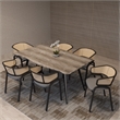 LeisureMod Ervilla Dining Chair With Steel Legs and Velvet Seat Gray