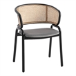 LeisureMod Ervilla Dining Chair With Steel Legs and Velvet Seat Gray