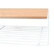 LeisureMod Walden Rectangular Wood Coffee Table Powder Coated Steel Frame White