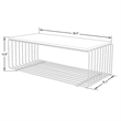 LeisureMod Walden Rectangular Wood Coffee Table Powder Coated Steel Frame White