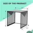 LeisureMod Cisco Modern Powder-Coated Stainless Steel Finish Side Table Black