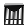 LeisureMod Cisco Modern Powder-Coated Stainless Steel Finish Side Table Black