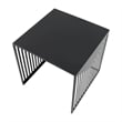 LeisureMod Cisco Modern Powder-Coated Stainless Steel Finish Side Table Black