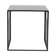 LeisureMod Cisco Modern Powder-Coated Stainless Steel Finish Side Table Black