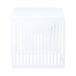 LeisureMod Cisco Modern Powder-Coated Stainless Steel Finish Side Table White