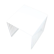 LeisureMod Cisco Modern Powder-Coated Stainless Steel Finish Side Table White