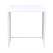 LeisureMod Cisco Modern Powder-Coated Stainless Steel Finish Side Table White