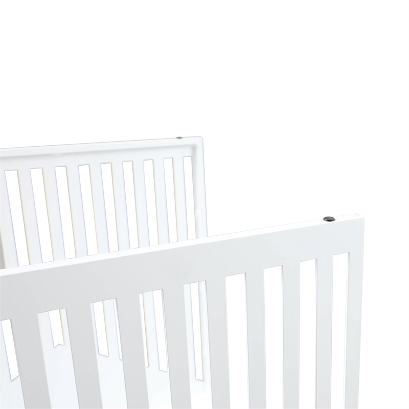 LeisureMod Cisco Modern Powder-Coated Stainless Steel Finish Side Table White