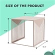 LeisureMod Cisco Modern Powder-Coated Stainless Steel Finish Side Table Brown