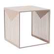 LeisureMod Cisco Modern Powder-Coated Stainless Steel Finish Side Table Brown