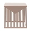 LeisureMod Cisco Modern Powder-Coated Stainless Steel Finish Side Table Brown