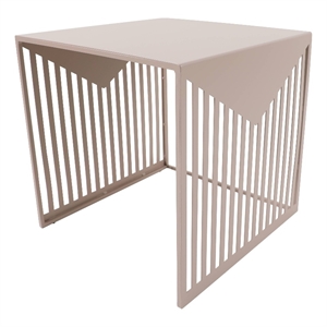LeisureMod Cisco Modern Powder-Coated Stainless Steel Finish Side Table Brown