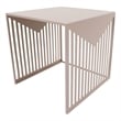 LeisureMod Cisco Modern Powder-Coated Stainless Steel Finish Side Table Brown