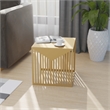 LeisureMod Cisco Modern Powder-Coated Stainless Steel Finish Side Table Gold