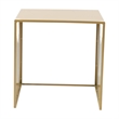 LeisureMod Cisco Modern Powder-Coated Stainless Steel Finish Side Table Gold