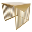 LeisureMod Cisco Modern Powder-Coated Stainless Steel Finish Side Table Gold