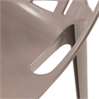 LeisureMod Cornelia Modern Plastic Dining Side Chair Set of 2 Solid Taupe