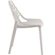 LeisureMod Cornelia Modern Plastic Dining Side Chair Set of 2 Solid Gray
