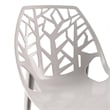 LeisureMod Cornelia Modern Plastic Dining Side Chair Set of 2 Solid Gray