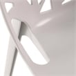 LeisureMod Cornelia Modern Plastic Dining Side Chair Set of 2 Solid Gray