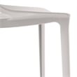 LeisureMod Cornelia Modern Plastic Dining Side Chair Set of 2 Solid Gray