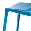 LeisureMod Cornelia Modern Plastic Dining Side Chair Set of 4 Solid Blue