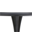 LeisureMod Bristol Modern Dining Table with Wood Top and Iron Base Black