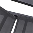 LeisureMod Marlin Patio Chaise Lounge Chair With Arms Aluminum Frame Black