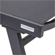 LeisureMod Marlin Patio Chaise Lounge Chair With Arms Aluminum Frame Black