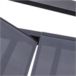 LeisureMod Marlin Patio Chaise Lounge Chair With Arms Aluminum Frame Dark Gray