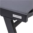 LeisureMod Marlin Patio Chaise Lounge Chair With Arms Aluminum Frame Dark Gray