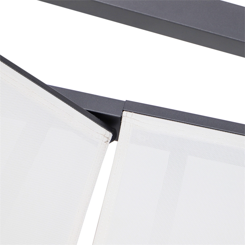 LeisureMod Marlin Patio Chaise Lounge Chair With Arms Aluminum Frame White