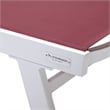 LeisureMod Marlin Patio Chaise Lounge Chair With Arms Aluminum Frame Red