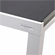 LeisureMod Marlin Patio Chaise Lounge Chair With Black Aluminum Frame Black