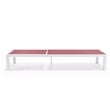 LeisureMod Marlin Patio Chaise Lounge Chair With Black Aluminum Frame Red