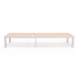 LeisureMod Marlin Patio Chaise Lounge Chair With Aluminum Frame Light Brown
