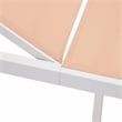 LeisureMod Marlin Patio Chaise Lounge Chair With Aluminum Frame Light Brown