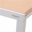 LeisureMod Marlin Patio Chaise Lounge Chair With Aluminum Frame Light Brown