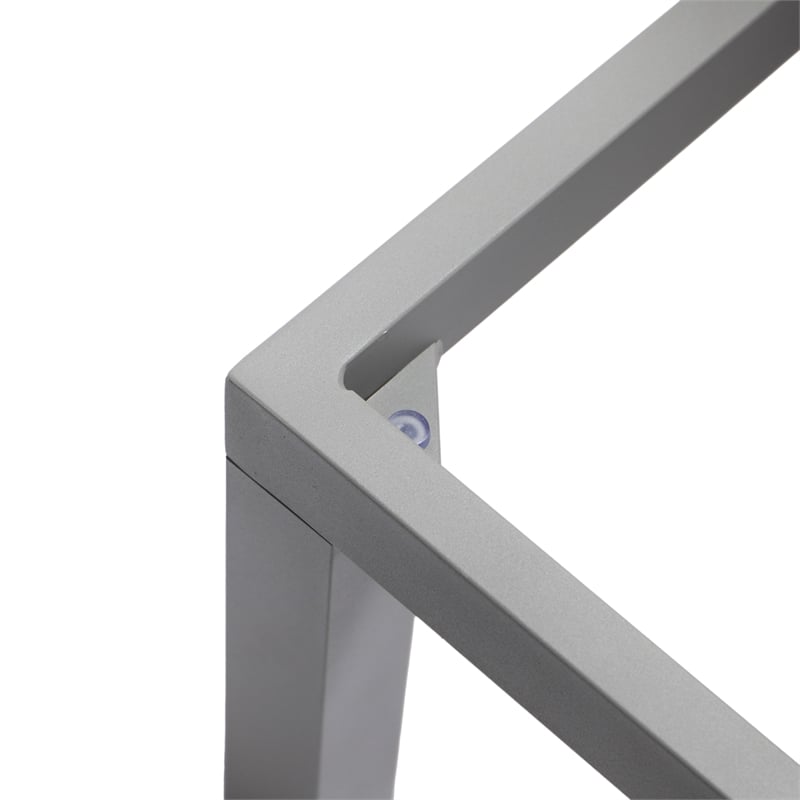 LeisureMod Marlin Patio Chaise Lounge Chair With Aluminum Frame Light Brown