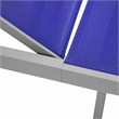 LeisureMod Marlin Patio Chaise Lounge Chair With Black Aluminum Frame Navy Blue